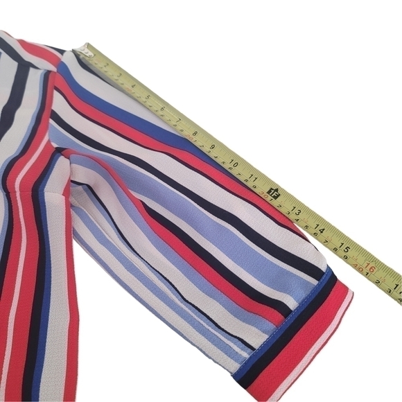 MANDY Evan Multicolor 3/4 Sleeve Blouse US M - Picture 10 of 10